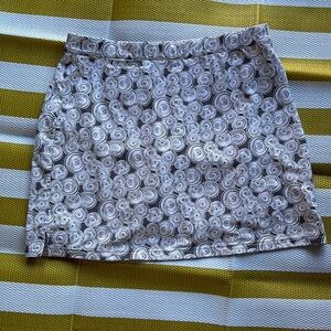 Peter Millar White and Gray Patterned Skirt